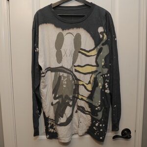 Travis Scott Cactus Jack x Fragment x Kaws Long Sleeve Tee Tie Dye